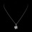 Elegance by Carbonneau N-8785-S-Black Silver Clear & Black CZ Pendant Necklace 8785