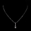 Elegance by Carbonneau N-8790-S-Clear Silver Clear CZ Crystal Necklace 8790