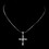 Elegance by Carbonneau N-8905-AS-Clear Antique Silver Clear CZ Crystal Cross Necklace 8905