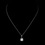Elegance by Carbonneau N-9251-S-Clear Silver Clear CZ Crystal Princess Cut Bridal Necklace 9251