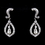 Elegance by Carbonneau N-9255-E-9255-S-Clear Silver Clear CZ Stone Necklace & Earrings 9255