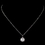 Elegance by Carbonneau N-9398-RD-CL Antique Rhodium Clear CZ Crystal Pave Pendant Necklace 9398