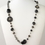 Elegance by Carbonneau N-9508-H-Black Hematite Black & Brown Faceted Cut Glass Fashion Necklace 9508