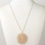 Elegance by Carbonneau N-9510-G-PEA Gold Peach Round Faceted Glass Crystal Necklace 9510