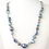 Elegance by Carbonneau N-9511-H-Blue Hematite Blue Faceted Cut Glass Fashion Necklace 9511