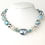 Elegance by Carbonneau N-9519-H-Blue Hematite Blue Faceted Cut Glass Fashion Necklace 9519