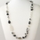 Elegance by Carbonneau N-9526-S-Black Silver Black And Hematite Faceted Glass Crystal Fashion Necklace 9526