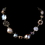 Elegance by Carbonneau N-9528-G-Lt-Topaz Gold Light Topaz Faceted Cut Glass & Stone Necklace