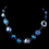 Elegance by Carbonneau N-9528-H-Blue Hematite Blue Faceted Cut Glass & Stone Necklace