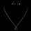 Elegance by Carbonneau N-9600-E-9600-G-Black Gold Black Round CZ Crystal Jewelry Set 9600
