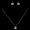 Elegance by Carbonneau N-9600-E-9600-G-CL Gold Clear Round CZ Crystal Jewelry Set 9600