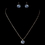Elegance by Carbonneau N-9600-E-9600-G-Lt-Sapphire Gold Light Sapphire Round CZ Crystal Jewelry Set 9600