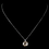 Elegance by Carbonneau N-9600-G-Greige Gold Greige Light Grey Round Swarovski Crystal Element On Chain Necklace 9604