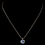 Elegance by Carbonneau N-9600-G-Lt-Sapphire Gold Light Sapphire Round Swarovski Crystal Element On Chain Necklace 9604