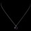 Elegance by Carbonneau N-9600-S-Amethyst Silver Amethyst Round Swarovski Crystal Element On Chain Necklace 9604