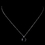 Elegance by Carbonneau N-9600-S-Black Silver Black Round Swarovski Crystal Element On Chain Necklace 9604