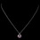 Elegance by Carbonneau N-9600-S-Lt-Rose Silver Light Rose Round Swarovski Crystal Element On Chain Necklace 9604