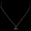 Elegance by Carbonneau N-9600-S-Red Silver Red Round Swarovski Crystal Element On Chain Necklace 9604