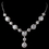 Elegance by Carbonneau N-9620-RD-CL Rhodium Clear CZ Round Crystal Necklace 9620