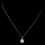 Elegance by Carbonneau N-9639-RD-CL Rhodium Clear Princess Cut Pendant Necklace