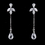 Elegance by Carbonneau N-9953-E-9953-S-Clear Silver Clear Swarovski and CZ Crystal Necklace & Dangle Earrings 9953