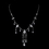 Elegance by Carbonneau N-9953-S-Clear Silver Clear CZ & Swarovski Crystal Drop Necklace 9953