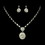 Elegance by Carbonneau NE-1024-Silver Necklace Earring Set 1024 Silver