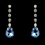 Elegance by Carbonneau NE-12054-S-Lt-Blue Silver Clear & Light Blue Rhinestone Necklace & Earrings Bridal Jewelry Set 12054