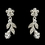 Elegance by Carbonneau NE-12708-S-Clear Silver Clear Rhinestone Necklace & Earrings Bridal Jewelry Set 12708