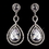 Elegance by Carbonneau NE-1277-S-Clear Silver Clear Cubic Zirconia Necklace Earring Set 1277