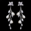 Elegance by Carbonneau ne-1284-silver Silver CZ Necklace & Earring Set 1284