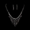 Elegance by Carbonneau NE-3126-Silver-Amethyst Necklace Earring Set 3126 Silver Amethyst