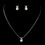 Elegance by Carbonneau NE-3545-AS-DW Antique Silver Diamond White Pearl & Marquise CZ Drop Bridal Necklace & Earrings Bridal Jewelry Set 3545