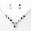 Elegance by Carbonneau NE-360-Black Sparkling Black Crystal Bridal Jewelry Set NE 360