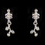 Elegance by Carbonneau NE-385-S-AB Silver AB Rhinestone Floral Necklace & Earrings Jewelry Set 385