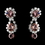 Elegance by Carbonneau NE-4362-Amethyst Silver Necklace & Earring Set with Light Amethyst Crystals 4362