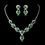 Elegance by Carbonneau NE-4362-Emerald-Green Emerald Green Necklace Earring Set 4362