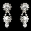 Elegance by Carbonneau ne-4362-silver-clear Silver Clear Necklace Earring Set NE 4362