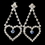 Elegance by Carbonneau NE-460-15-Silver-Light-Blue Light Blue Rhinestone Sweet 15 Quincea?era Heart Necklace & Earring Jewelry Set NE 460