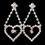 Elegance by Carbonneau NE-460-15-Silver-Pink Light Pink Rhinestone Sweet 15 Quincea?era Heart Necklace & Earring Jewelry Set NE 460