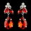 Elegance by Carbonneau Silver Red & Clear Rhinestone Necklace & Earrings Jewelry Set 47003