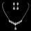 Elegance by Carbonneau NE-47015-S-Clear Silver Clear Rhinestone Necklace & Earrings Jewelry Set 47015