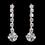 Elegance by Carbonneau NE-47300-S-Clear Silver Clear Rhinestone Necklace & Earrings Jewelry Set 47300