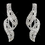 Elegance by Carbonneau NE-47445-S-Clear Silver Clear Rhinestone Necklace & Earrings Jewelry Set 47445
