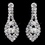 Elegance by Carbonneau NE-47496-S-Clear Silver Clear Rhinestone Necklace & Earrings Jewelry Set 47496