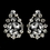 Elegance by Carbonneau NE-6571-Silver Rhodium Silver Clear Necklace Earring Set 6571