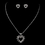 Elegance by Carbonneau NE-71003-S-Clear Silver Clear Necklace & Earrings Bridal Jewelry Set 71003