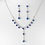 Elegance by Carbonneau NE-7157-Silver-Blue Necklace Earring Set NE 7157 Silver Blue