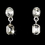 Elegance by Carbonneau NE-71582-Silver-Clear Necklace Earring Set 71582 Silver Clear