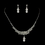 Elegance by Carbonneau NE-72023-S-Clear Silver Clear Rhinestone Necklace & Earrings Jewelry Set 72023